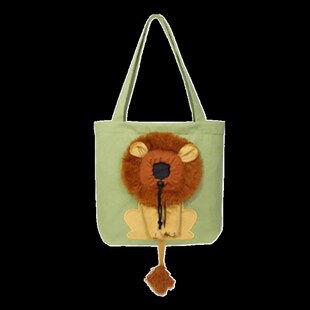 可爱狮子猫包可漏头调节有拉链袋子轻便透气手提单肩小狗狗外出包