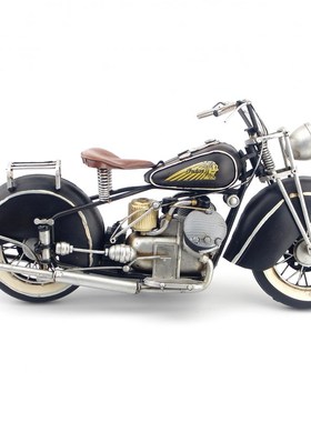 复古铁艺家居装饰工艺品摆件1944年印第安841摩托车模型生日礼物