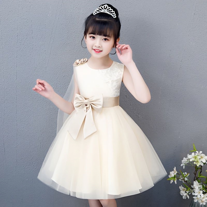 女童连衣裙夏季童装花童公主裙纱裙洋气儿童礼服女孩夏装蓬蓬裙子