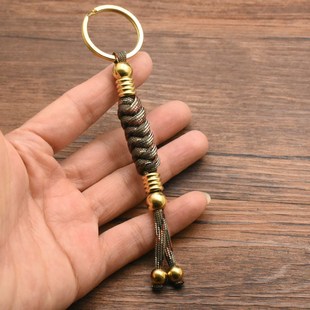 简约高级感复古钥匙绳编织挂件成品轻奢风男女个性手工钥匙扣礼物