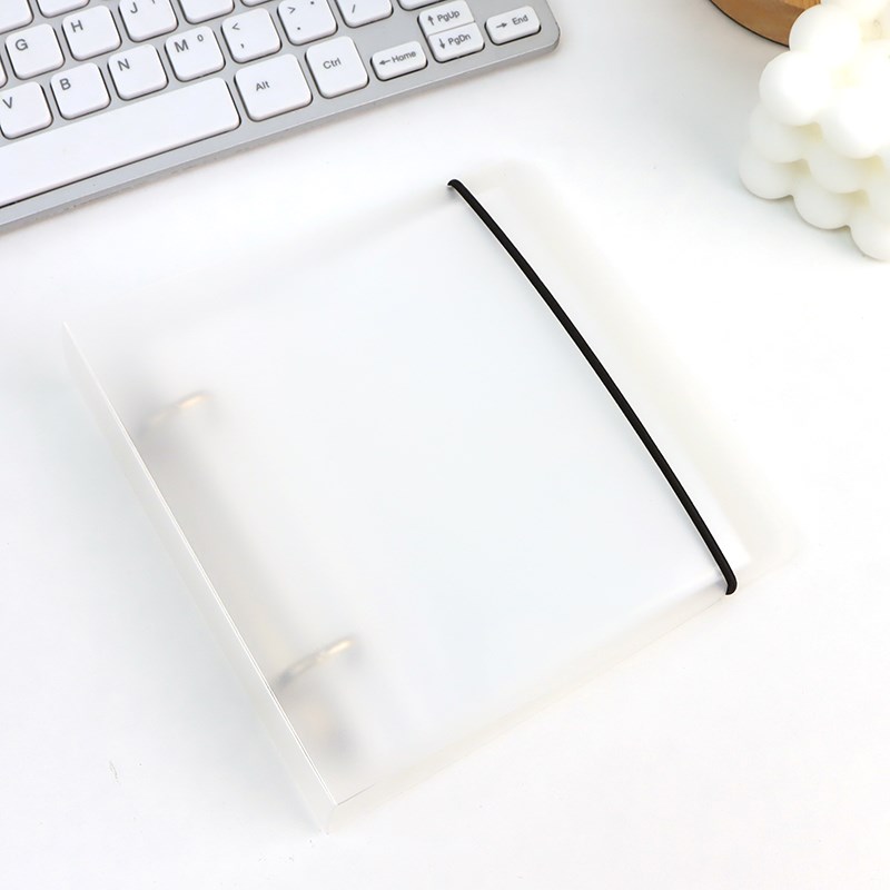 mini绑带拍立得活页相册3寸卡片收纳册活页本两孔2格手账卡册内页