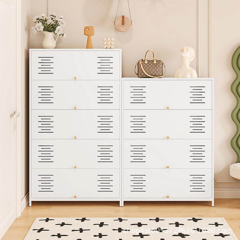 家用钢制鞋柜通风透气入户玄关上翻门落地多层防尘大容量收纳鞋柜