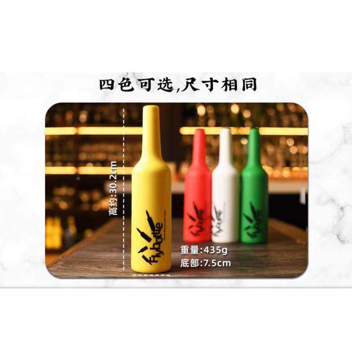 酒吧调酒师专用硅胶一伤体式调酒练习瓶表摔演免耐软花橡胶火mjl0