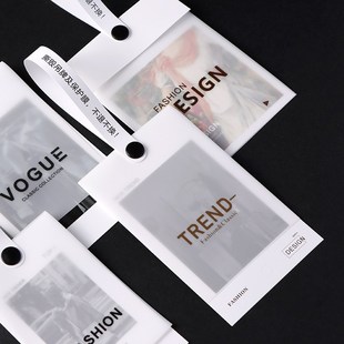 吊牌定制服装店商标挂牌制作半透合成纸牌订做轻奢风女装衣服吊牌