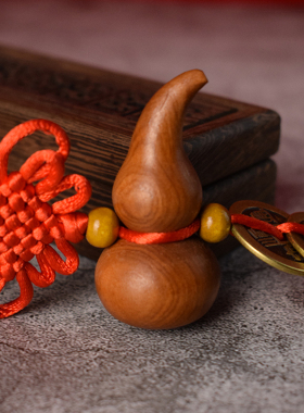 加厚五帝钱门对门真纯铜开口葫芦六帝铜钱五黄二黑中国结古币挂件