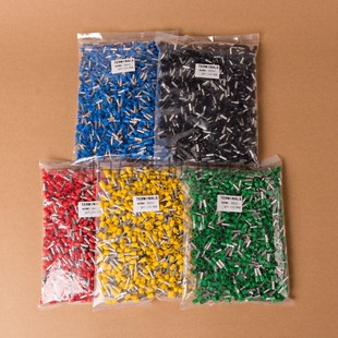 插针管型端子接线端子铜鼻子 端子冷压 针型端子1000只 欧式 E6012