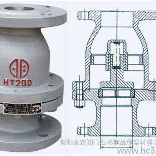 宇明牌立式止回阀H42H-16Q法兰止回阀消声止回阀消音止回阀DN5080