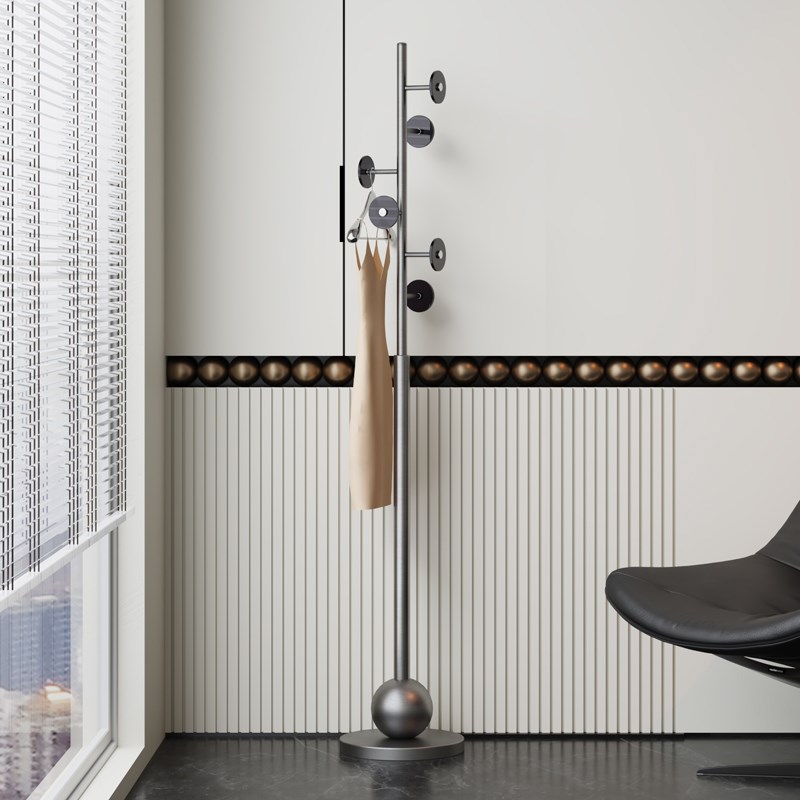 挂衣架落地卧室不锈钢衣帽架时尚美观简约衣服挂架客厅家用单杆式