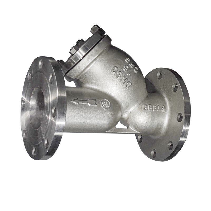 远恩304不锈钢法兰式Y型过滤器GL41W-16P管道蒸汽油气水排污阀门