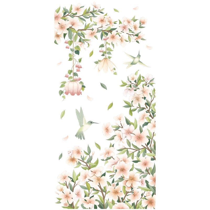 小清新挂灯植物叶子墙贴纸墙壁上装饰壁纸贴防水客厅卧室寝室床头,家居饰品,软装墙贴,淘宝优惠券,粉丝福利购,淘宝优惠卷