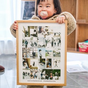百睡图相框定制打印挂墙100宫格diy洗照片宝宝百日周岁纪念日礼物