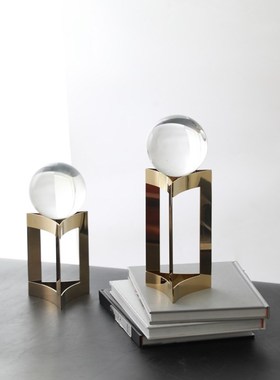 水晶球摆件创意办公桌酒柜展示柜工艺品客厅电视柜轻奢样板间招财