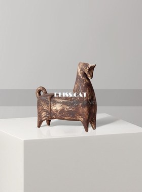 侘寂风陶瓷马摆件客厅书房玄关书柜桌面新中式装饰品乔迁新居礼物