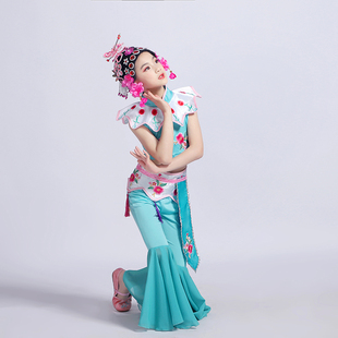 小戏骨舞蹈服俏花旦演出服儿童京剧演出服少儿戏曲小红娘舞台服装