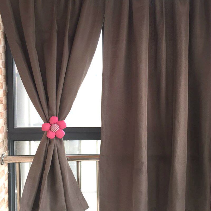 遮光成品窗帘加厚卧室客厅遮光窗帘半帘 咖啡色