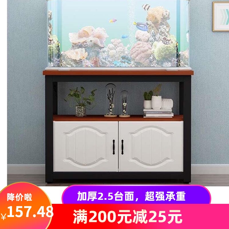 鱼缸架底座家用客厅隔断落地底柜铁艺多层欧式金属桌承重架子