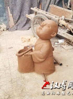 迎宾人物玻璃钢仿铜饭店门口迎宾城市景观小品摆件铸铜工艺品雕塑