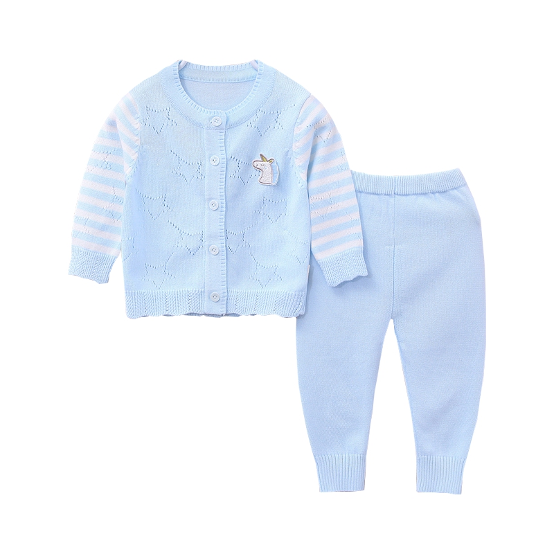 新生儿毛衣套装春男女宝宝纱衣针织衫初生婴儿薄毛衣0-3-6-12个月