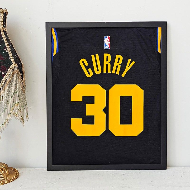 球衣相框球迷纪念收藏礼物实木装裱展示框挂墙足球篮球明星球衣框