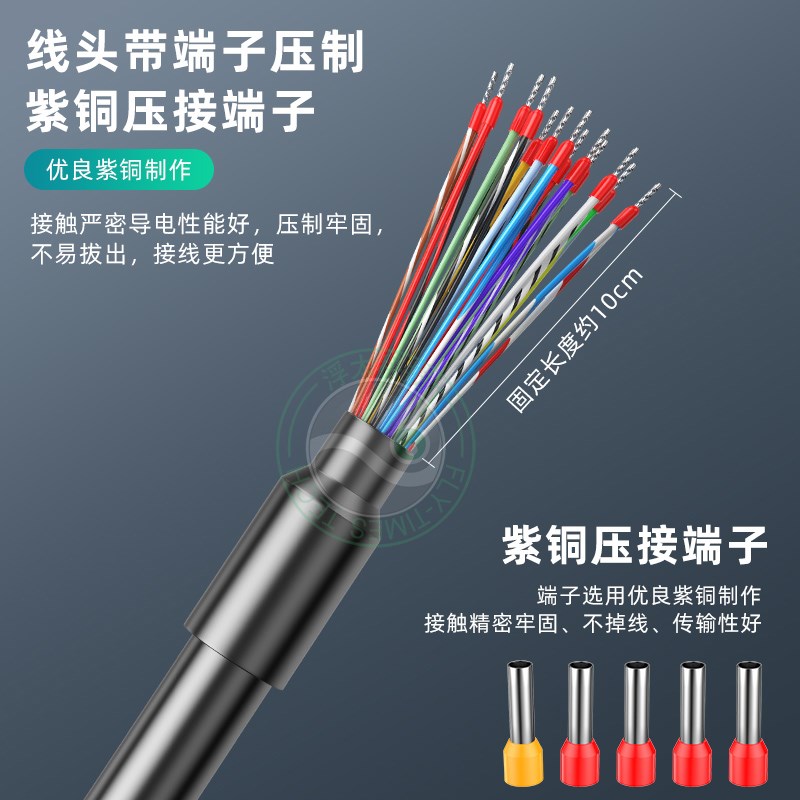 浮太DB9连接线金属单头带端子DB25 DB37 DB62数据线DB50公母单线