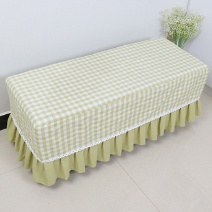 长凳套简约格子凳子罩家用长方形换鞋凳套椅子套凳子套化妆凳套