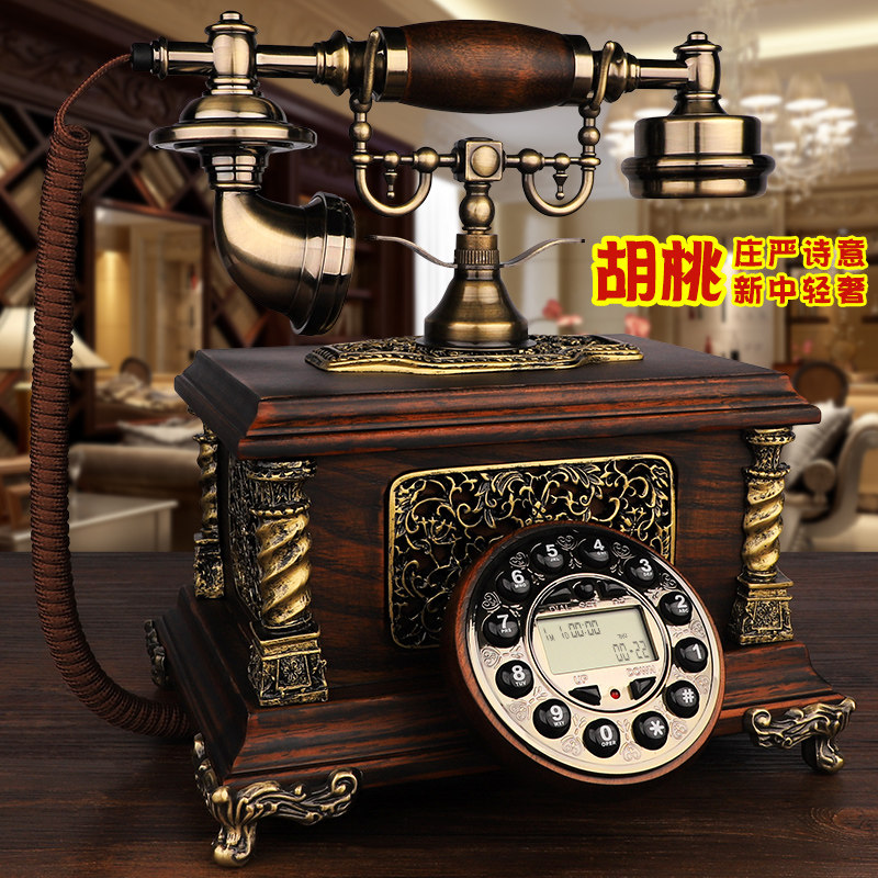 欧式仿古电话机美式家用4G全网通无线插卡座机固定办公复古电话机