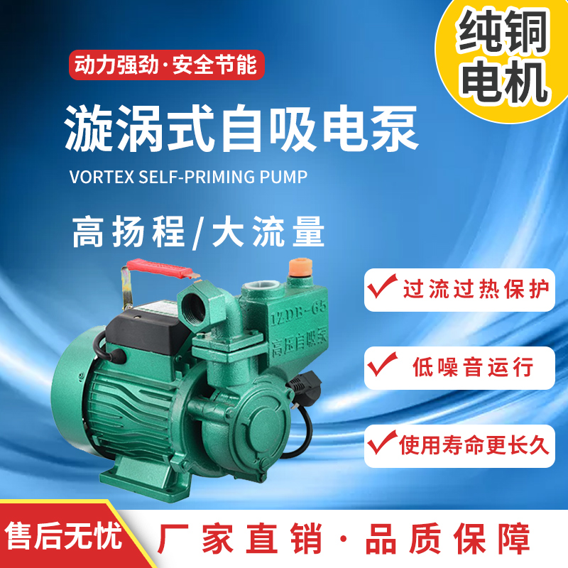 家用增压自吸清水泵高压泵220V增压抽水机水塔离心泵旋涡泵高扬程