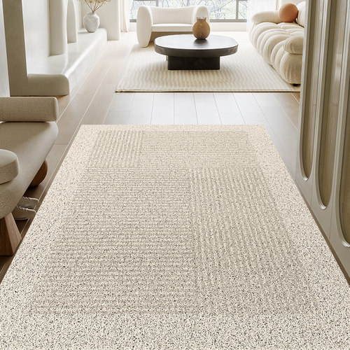 丝圈地垫侘寂风奶油色入户门垫高端日式地毯室内户外门口进门脚垫