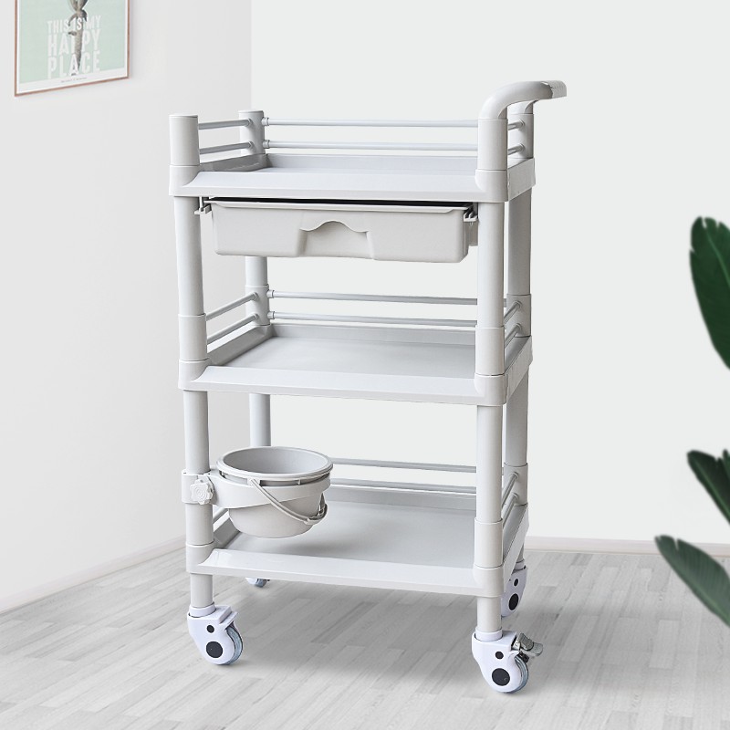 皮肤管理美容美发推车三抽屉美容院小推车手推不锈钢工具车