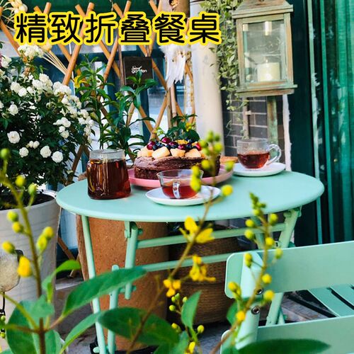 小户型铁艺小饭桌可折叠圆桌台面板免安装餐桌简易不占空间的家用