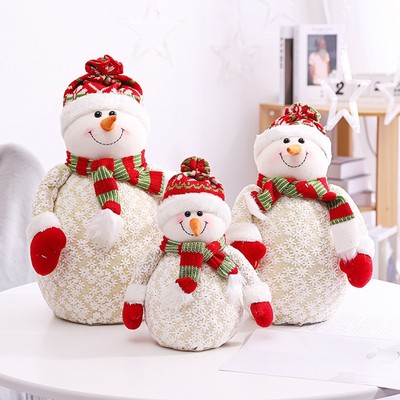 圣诞节圣诞圣诞鹿摆件商场酒店橱窗布置小型迷你圣诞树装饰品雪人