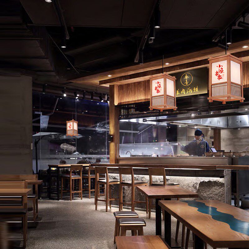 哈美灯工禅意吊灯实木艺小吊灯卡座吧台餐饮火锅店日式宫廷灯LOGO