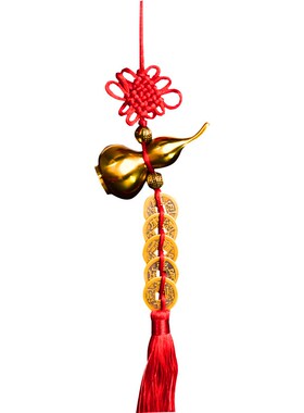 济凯铜八卦葫芦五帝钱挂件手工编织门对门挂饰六帝钱八帝九帝摆饰