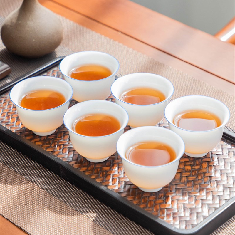 景德镇手工甜白功夫茶杯薄胎主人杯白瓷茶碗单杯小茶杯家用品茗杯