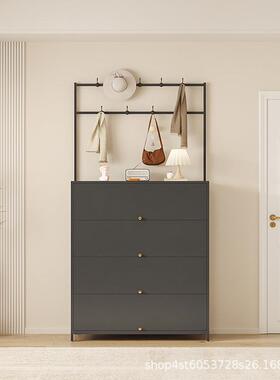 家钢用制HKN鞋柜衣帽架一入户门体室内玄关柜大容量多层防口尘收