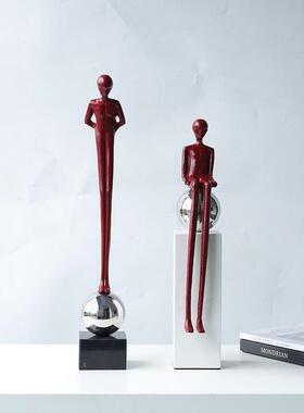 北欧现代抽关象长腿人物雕塑摆BJ0175件家居柜厅客电视柜玄样板房