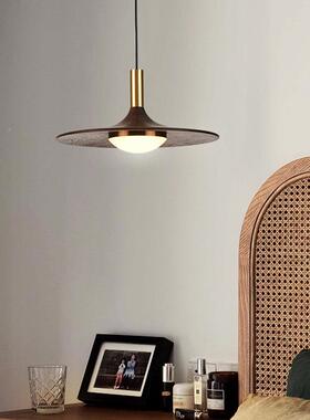 北欧餐民厅胡桃灯具宿现代简约卧室书房吧69066木台创意蜡烛实木