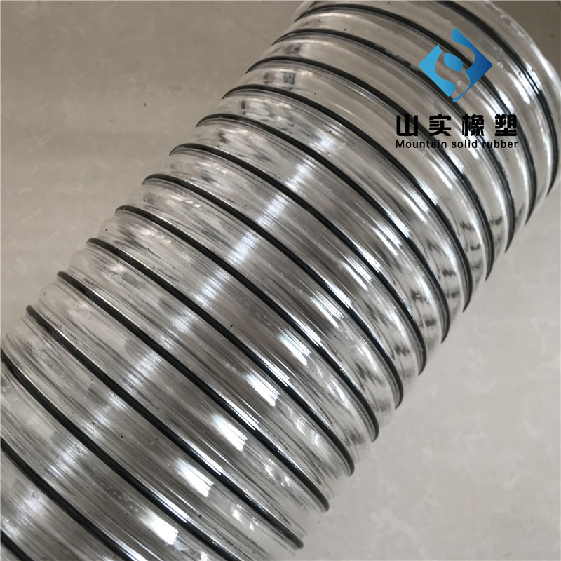 供应扫地车集尘pu软管地板清扫车吸尘管抽吸灰尘吸污水pu钢丝软管