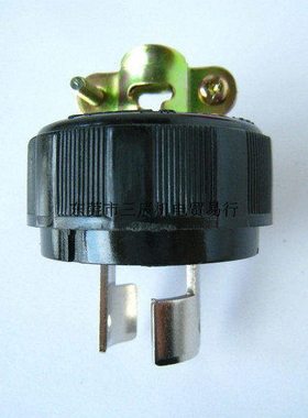 台湾LKEW隆光LK6220 20A250V2P电木引挂式防松插头5KW负载铜工业