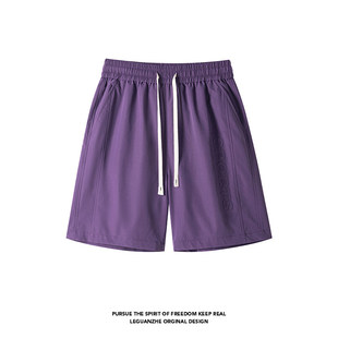 ZPTX美式潮牌大码短裤男夏季新款休闲裤加肥加大五分裤字母钢印