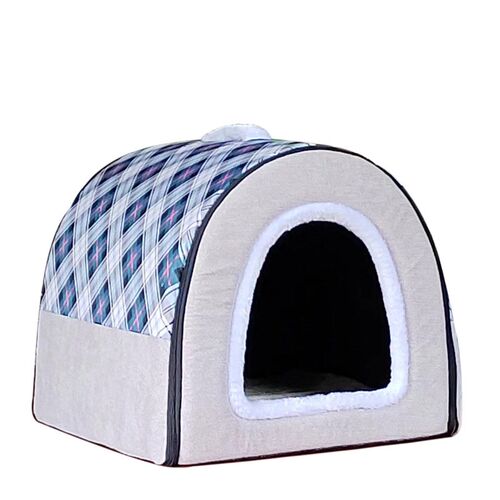 冬季保暖狗窝宠物用品中型犬宠物窝可拆洗封闭狗屋泰迪窝两用防水