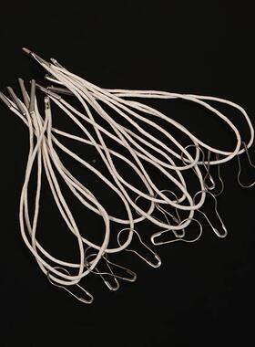 约白色蜡服绳NNZ线装鞋帽简箱包别针吊粒固定挂件吊牌插用穿式配