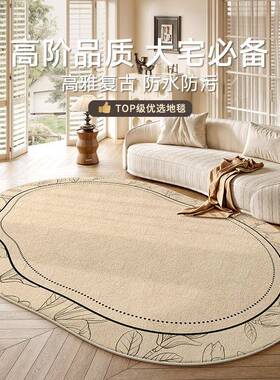 地毯客厅式复fyr2445古新款打脏易理法床边毯沙发耐茶几不规则异