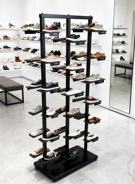 鞋店多功鞋架可移动陈列336架配件能白色单双面鞋店架金属展架货
