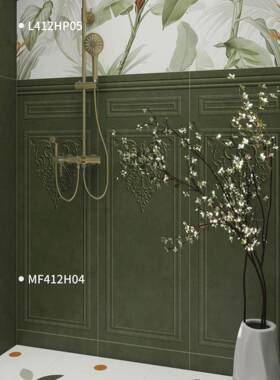 法式复古护墙板瓷砖400012×0拼砖400x1200卫生间花砖花防滑墙砖