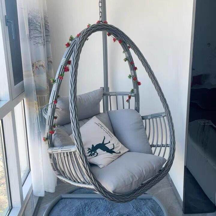 吊篮咨询客服阳台摇家用仿藤椅吊懒人秋千室内单双人床吊网红椅户
