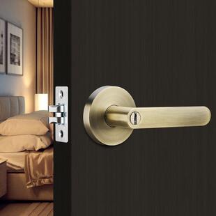 形三杆门锁室内卫生用间三杆锁老式家球用通型卧室圆形杆球式执手