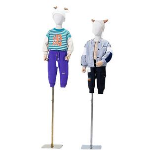 高档童分腿模特具男女小孩全389身展示半架童道装 店身人台模特儿