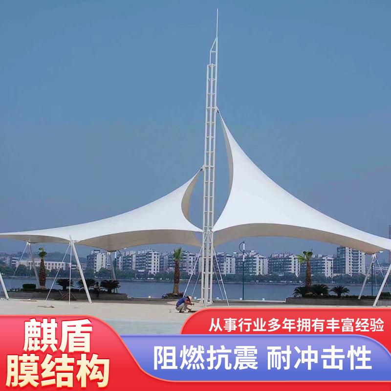 膜结构景观棚公园遮阳棚防雨棚膜布汽车棚膜结构停车棚张拉膜雨棚