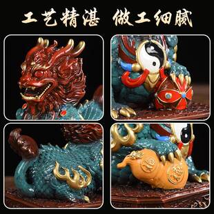 厂家铜对店麒麟摆件对失踩元对麒麟（宝福球蜡法一手工打磨铺开业